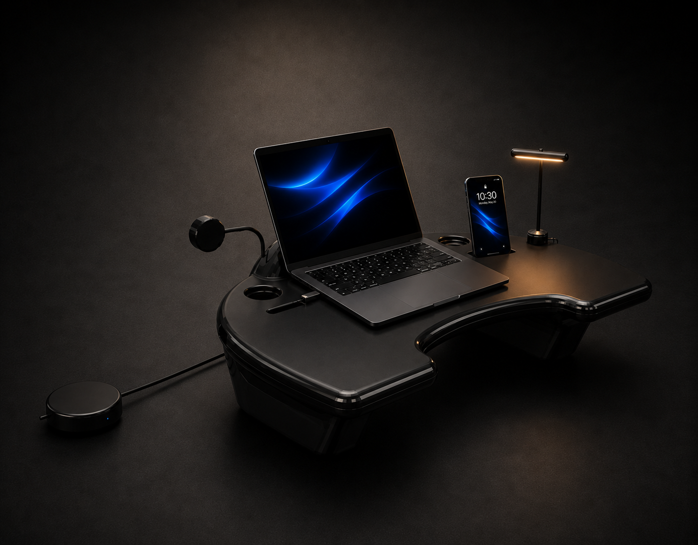 ArqDock portable workstation — Three-quarter view